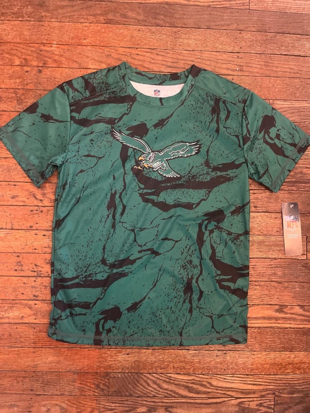 NFL Philadelphia Eagles Youth Green/Black Short Sleeve T-shirt Size M 10/12-BNWT